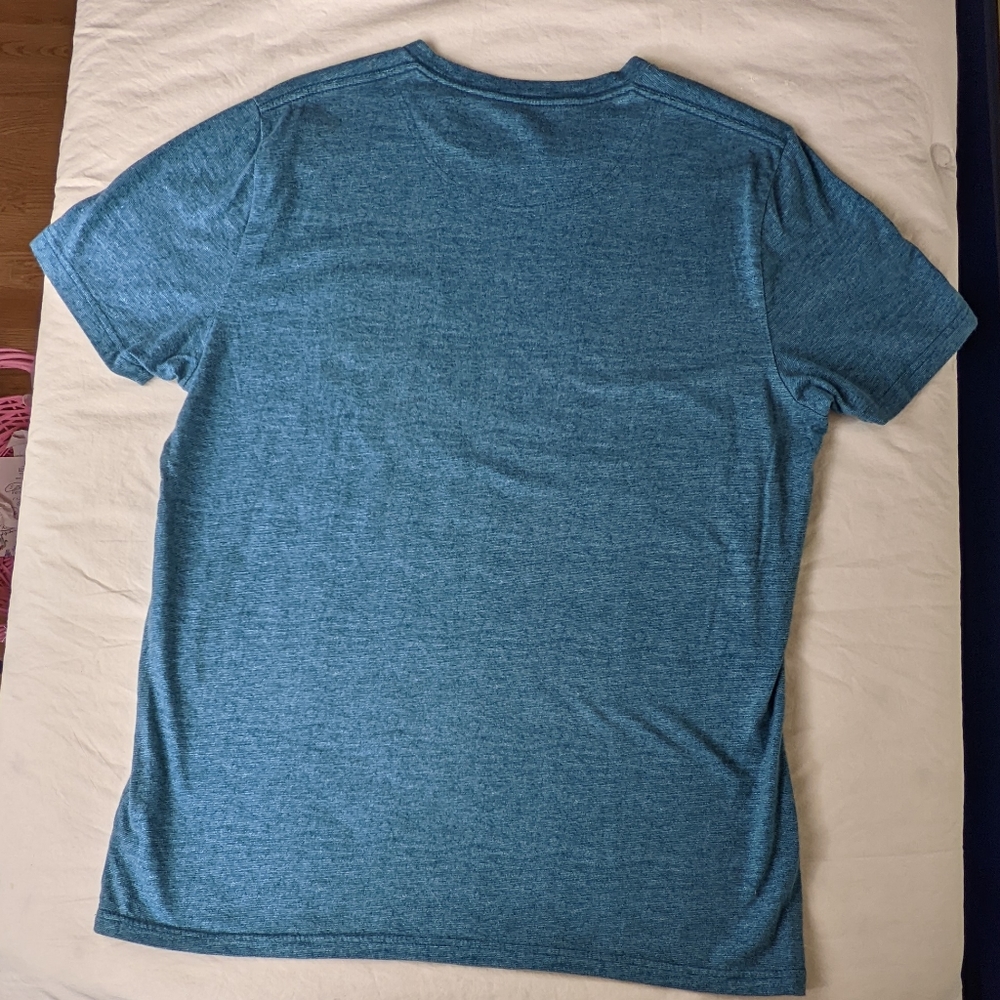 ☀️Hollister EUC Logo Icon Crew young men's T-shirt Large turquoise teal blue - Picture 2 of 13